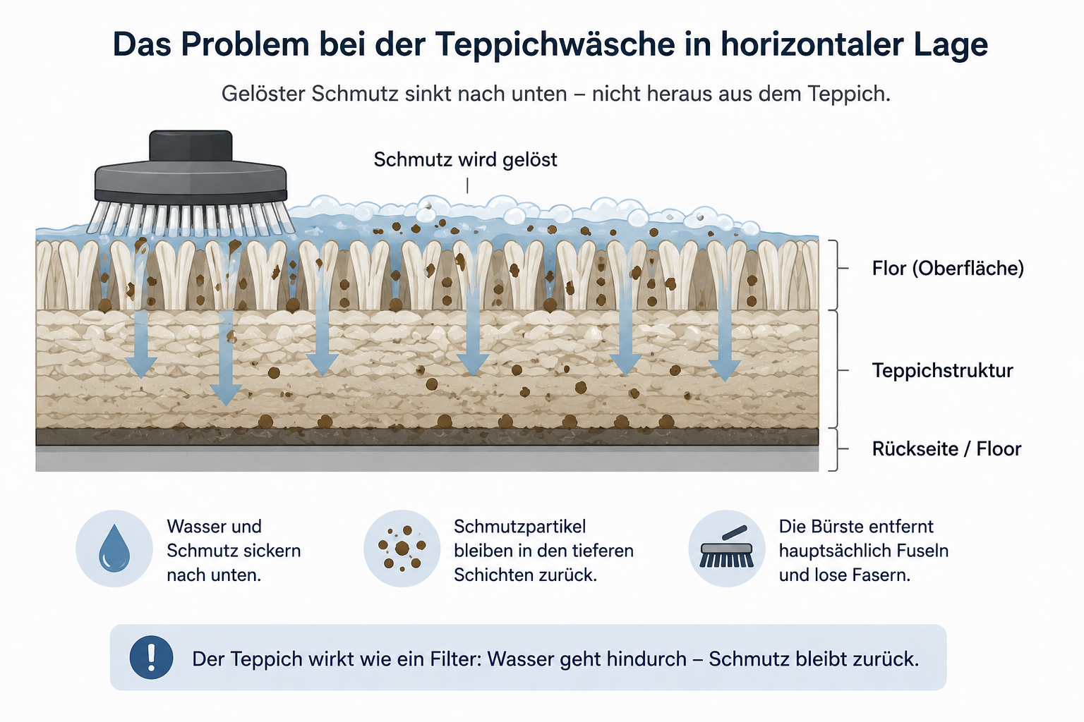 Visualisierung des YIKAMATIK Reinigungsprinzips